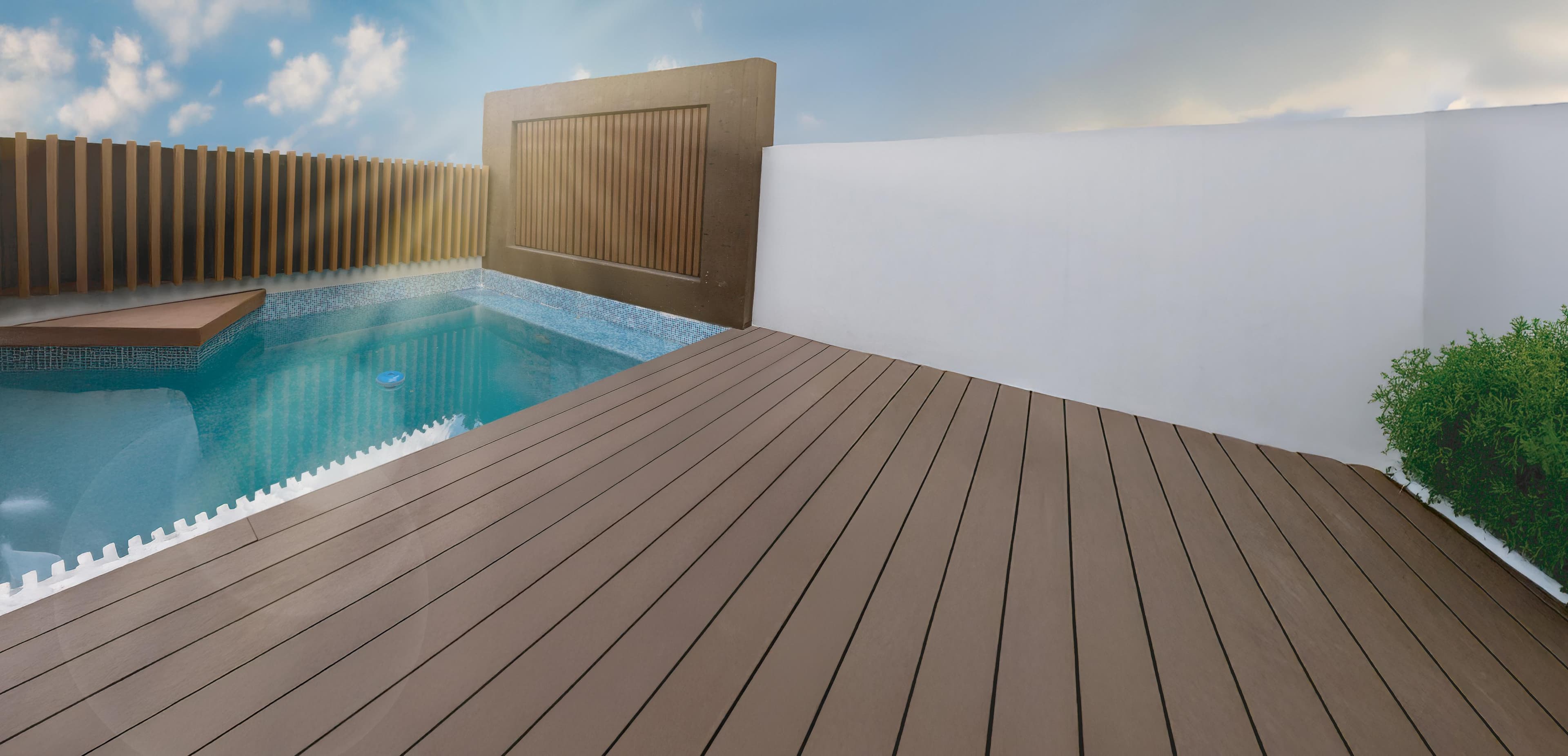 Architectural wood deck finish